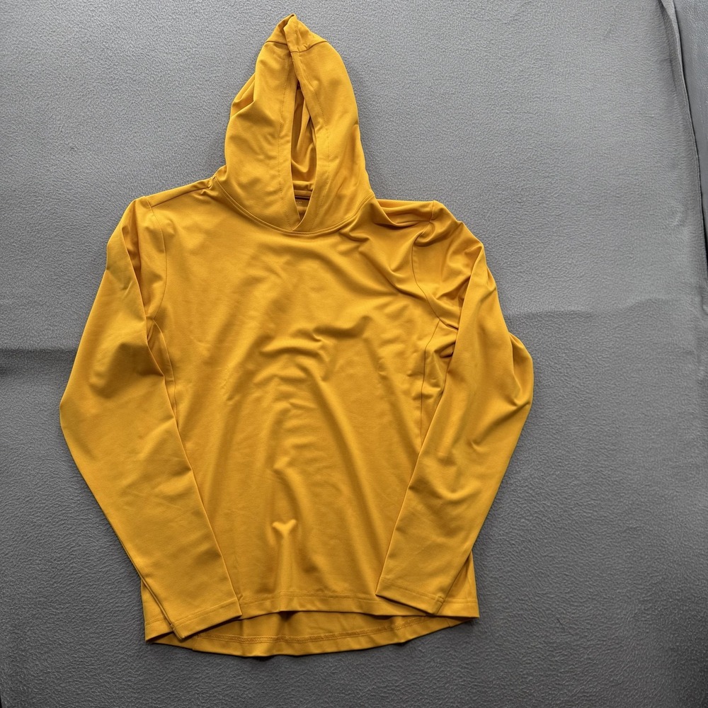 Holderness & Bourne Hoodie Mens Small Yellow Jackson Pullover DryLuxe Golf